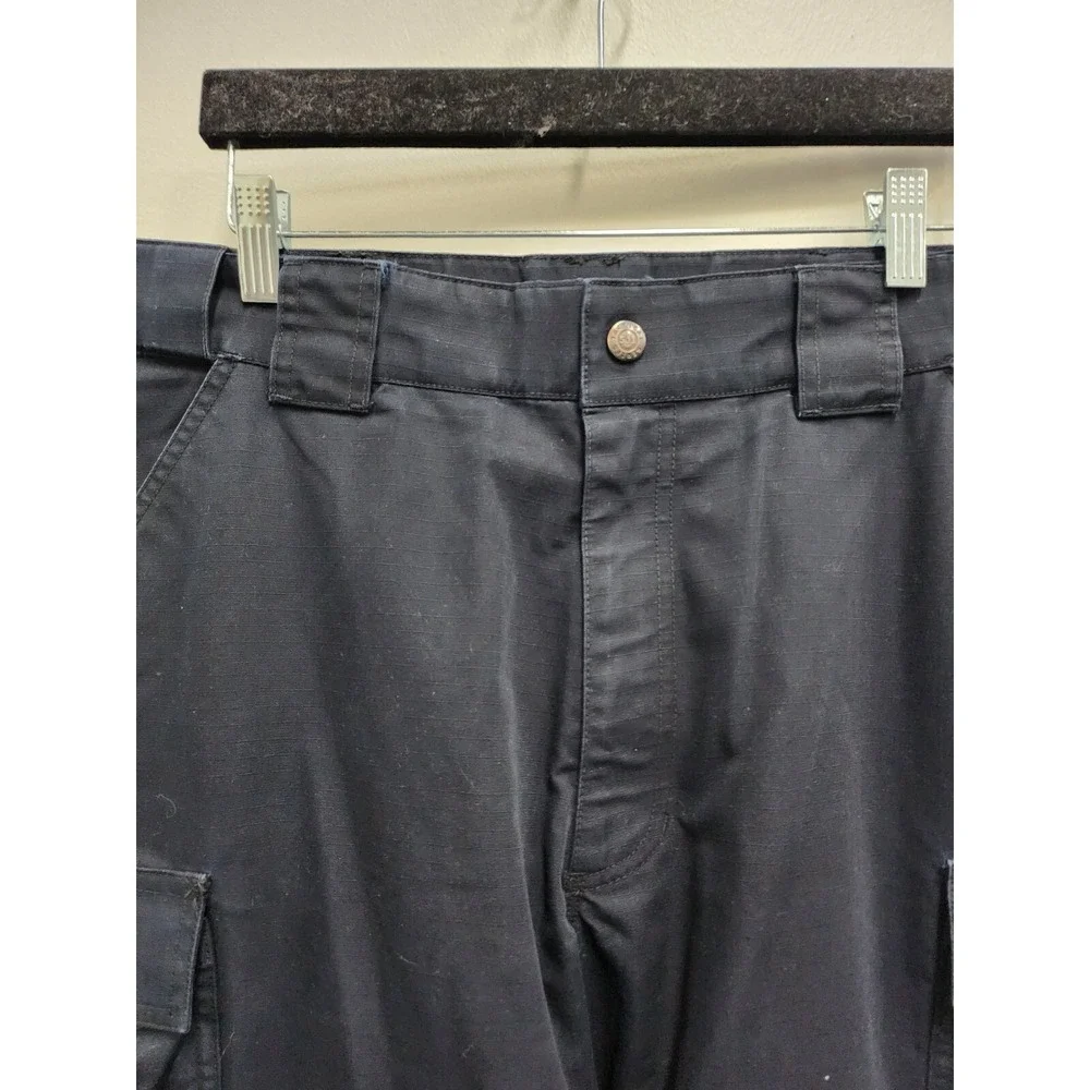 5.11 Tactical Mens Utility Cargo Pants Large Navy Adjustable Heavy Duty Gorpcore - Picture 3 of 9